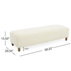 Naci Modern Boucle Ottoman Bench by