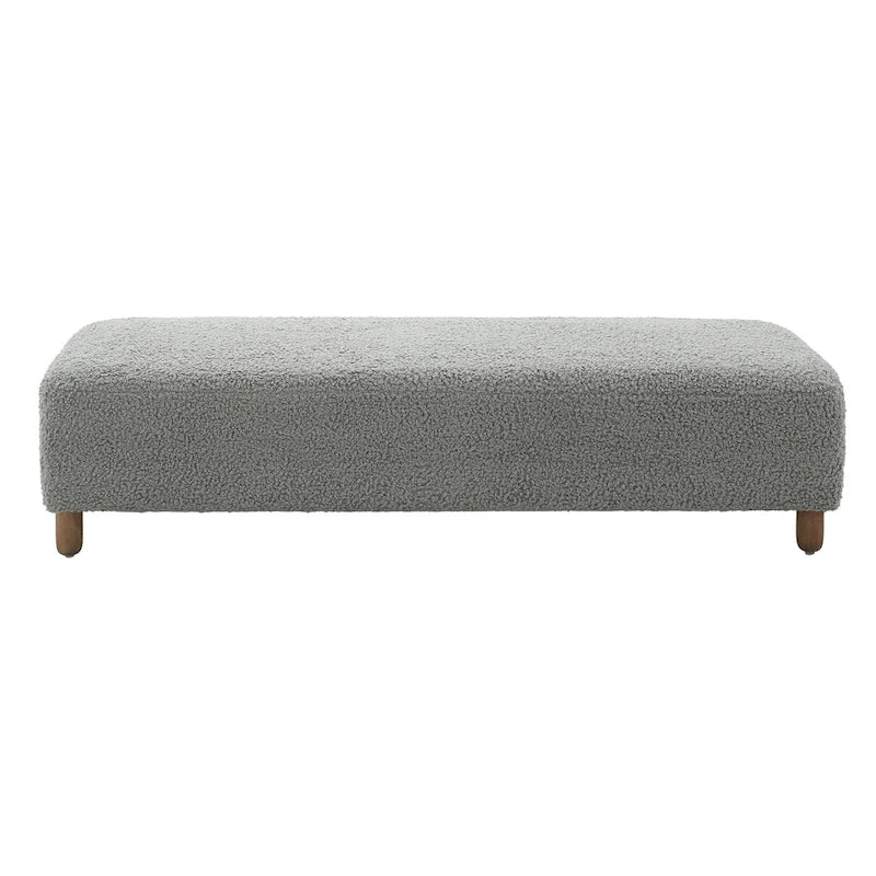 Naci Modern Boucle Ottoman Bench by