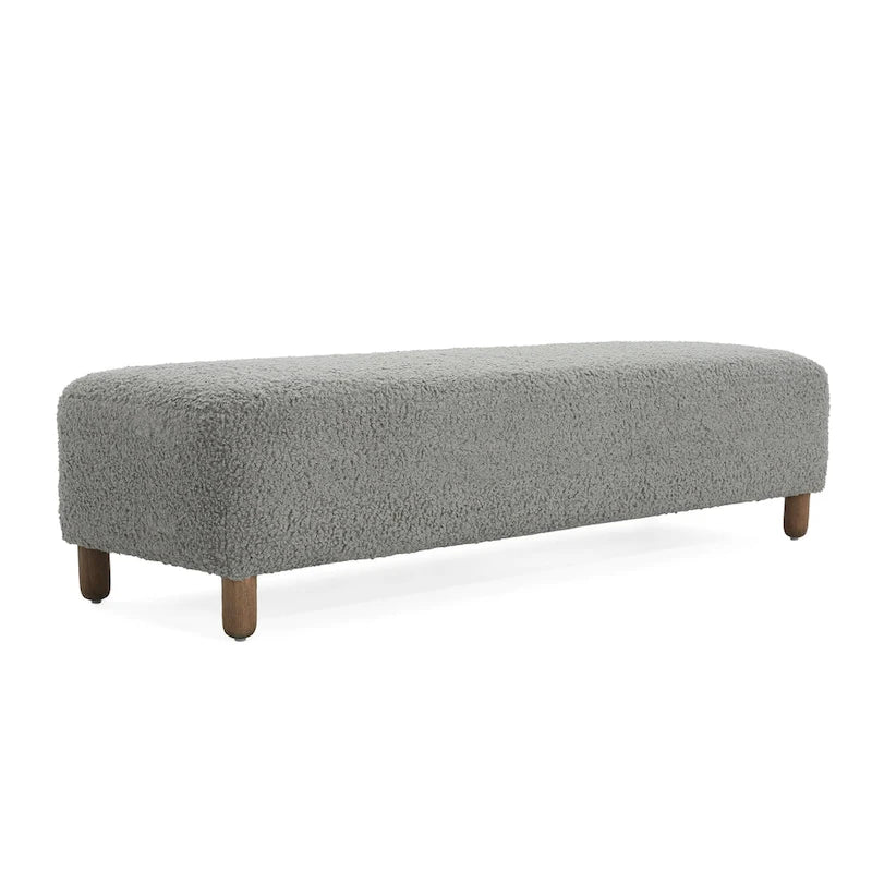 Naci Modern Boucle Ottoman Bench by