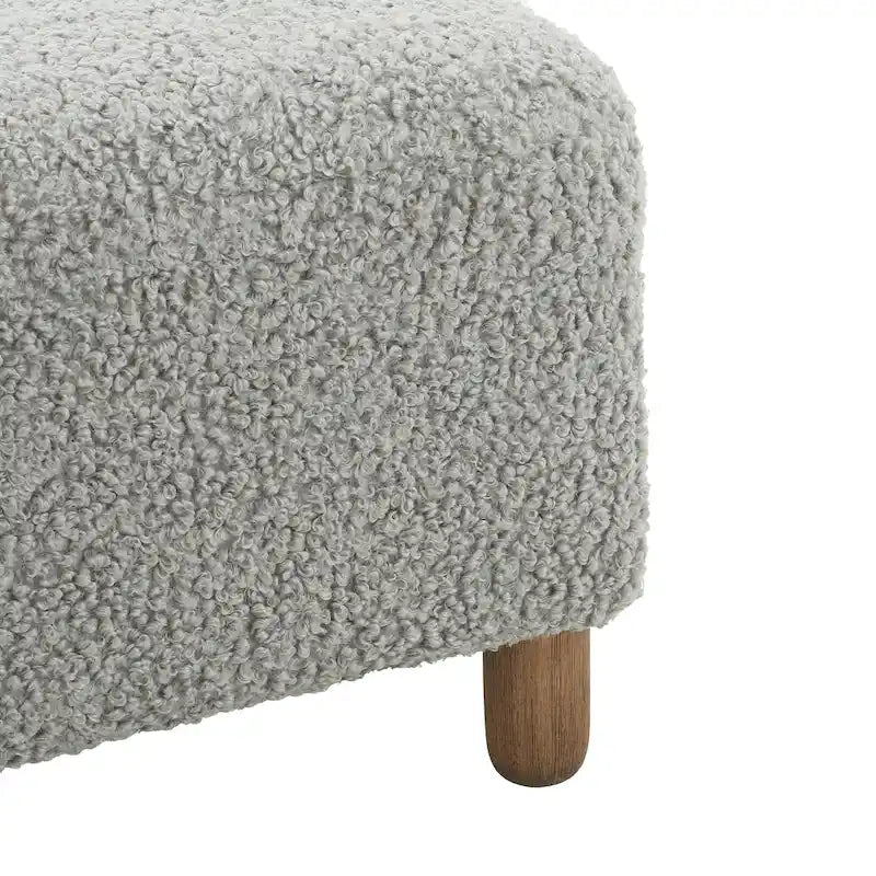 Naci Modern Boucle Ottoman Bench by
