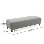 Naci Modern Boucle Ottoman Bench by