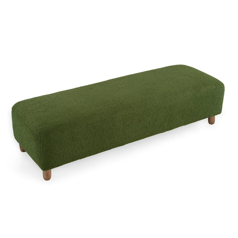 Naci Modern Boucle Ottoman Bench by