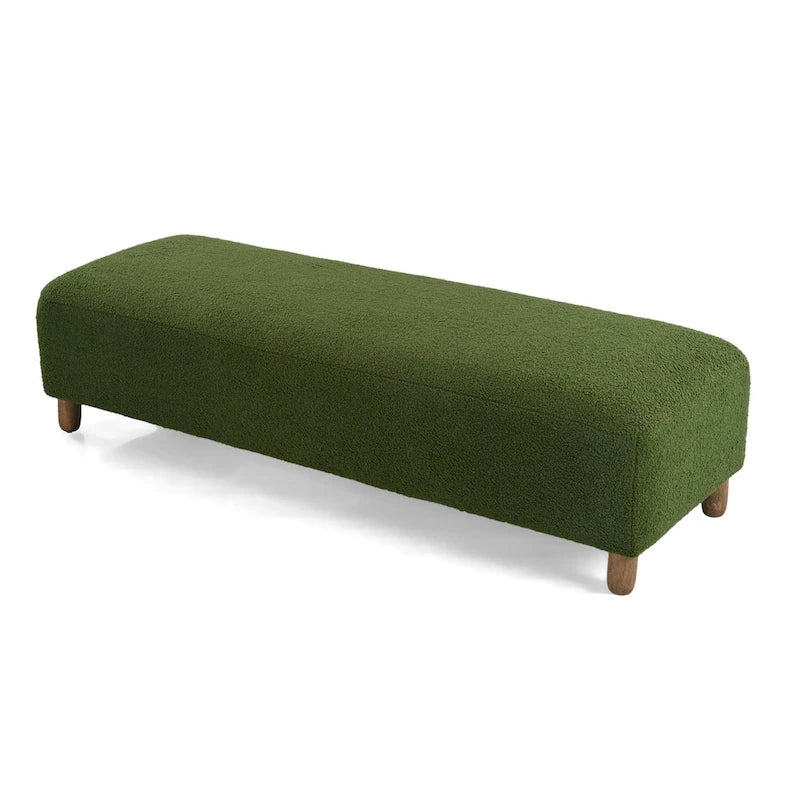 Naci Modern Boucle Ottoman Bench by
