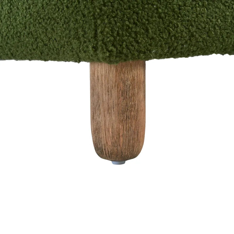 Naci Modern Boucle Ottoman Bench by