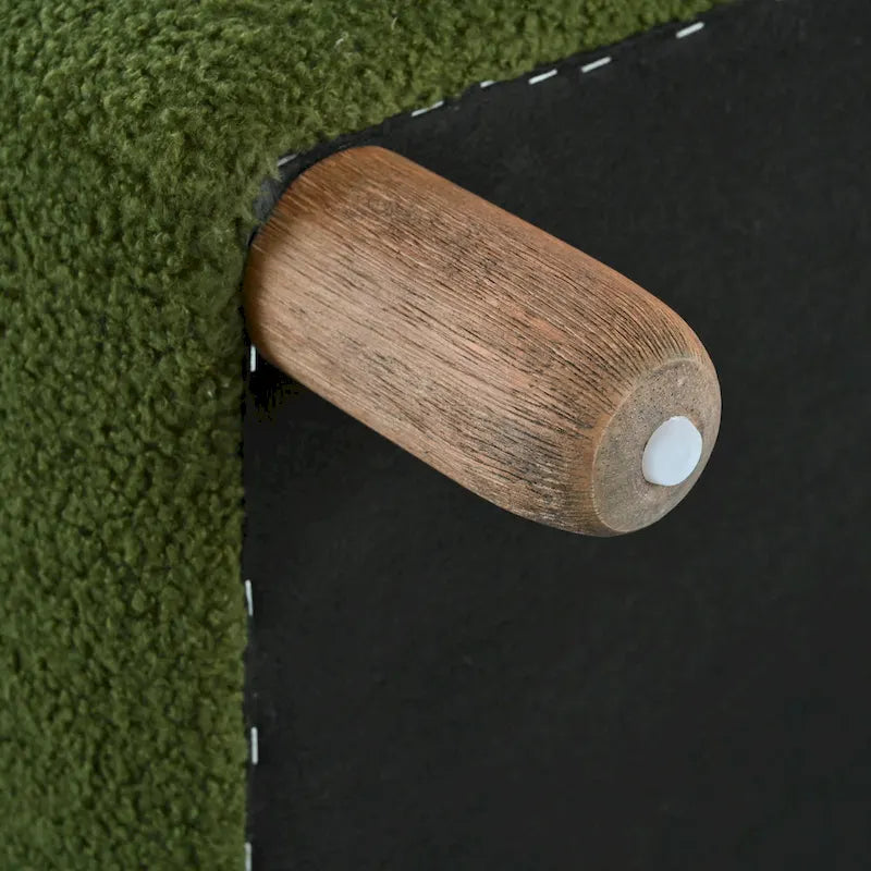 Naci Modern Boucle Ottoman Bench by