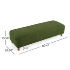 Naci Modern Boucle Ottoman Bench by