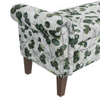 Wallen Traditional Rolled Arm Storage Bench Ottoman with Nailheads