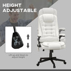 High Back Vibration Massage Office Chair with 6 Vibration Points, Heated Reclining Computer Chair with Armrest and Remote