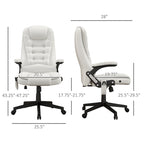 High Back Vibration Massage Office Chair with 6 Vibration Points, Heated Reclining Computer Chair with Armrest and Remote