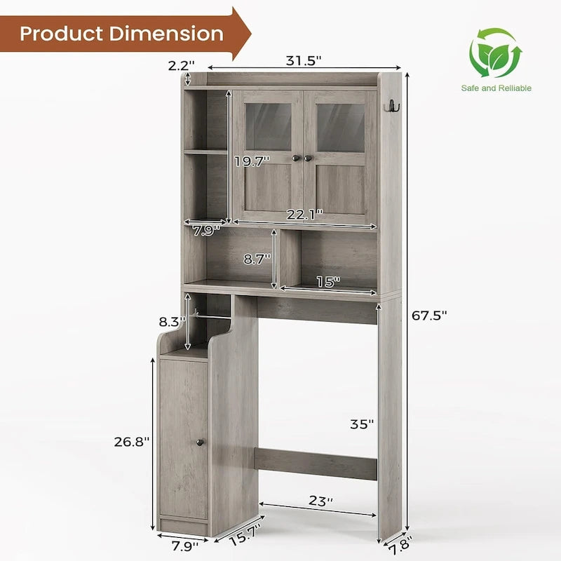 Over The Toilet Bathroom Storage Cabinet Toilet Storage Shelves